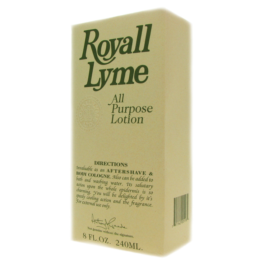 Royall Lyme All Purpose Lotion packaging box