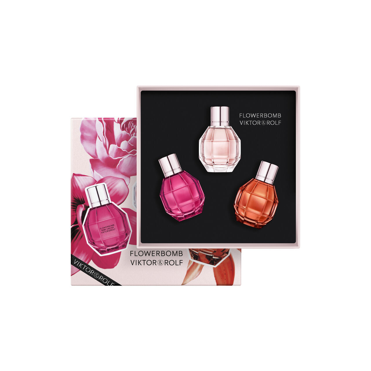 Viktor & Rolf Flowerbomb Variety Mini Set Eau de Parfum bottle and box