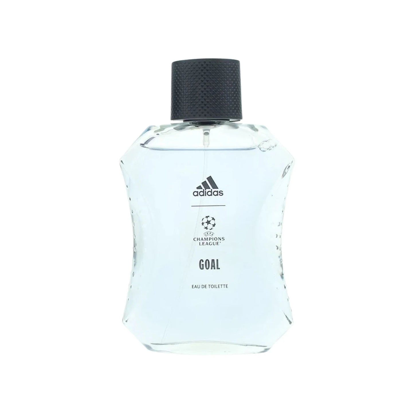 Adidas UEFA Champions League Goal Eau de Toilette bottle close-up detail