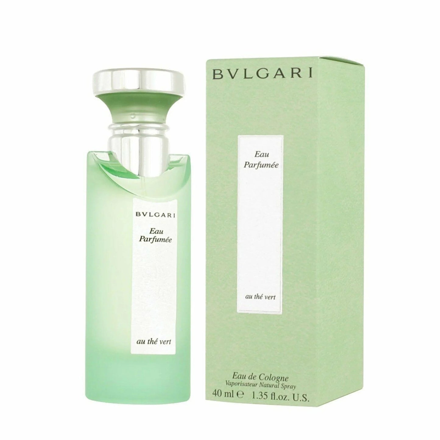 Bvlgari Eau Parfumee Au The Vert Eau de Cologne bottle and box