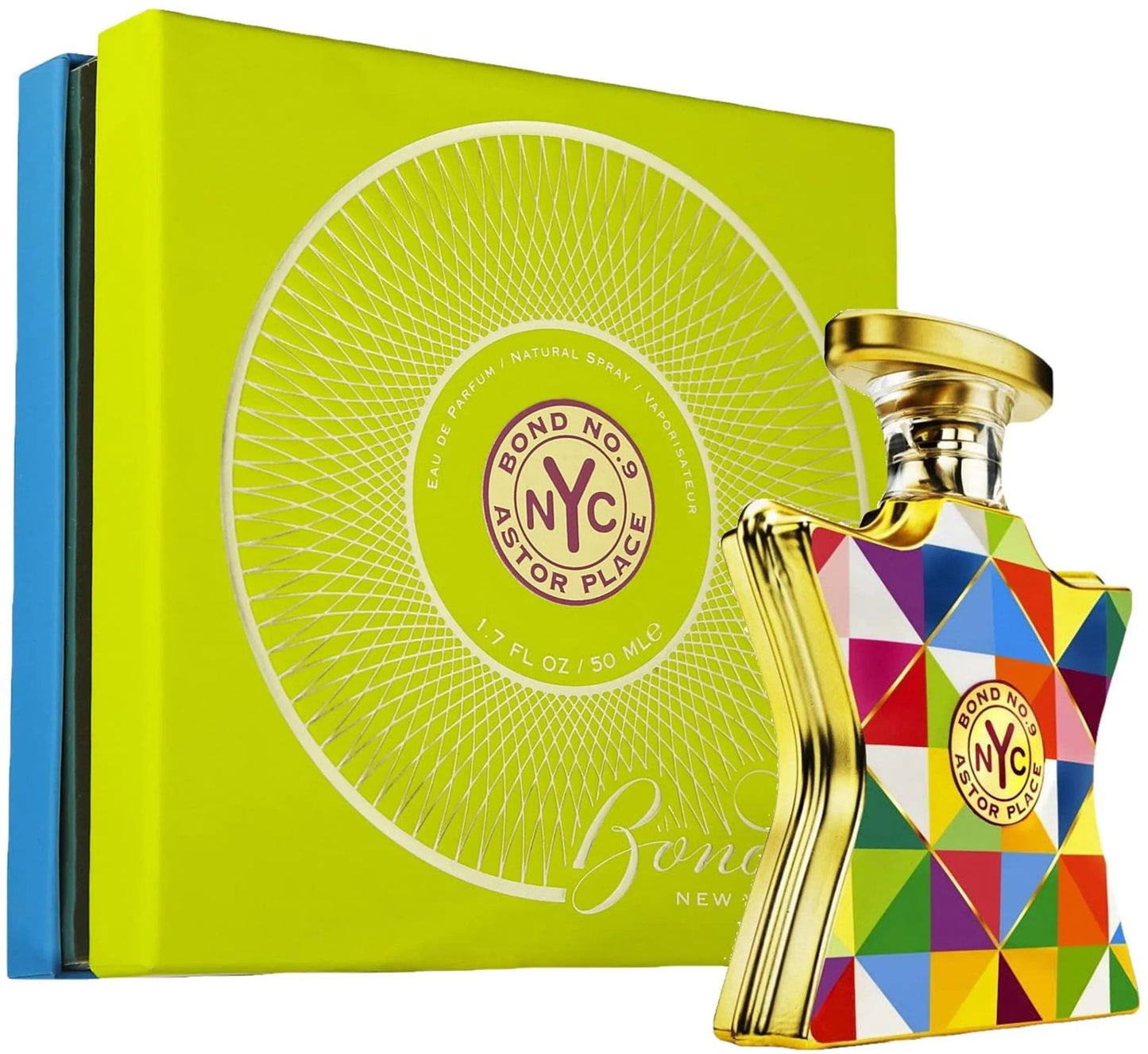 Bond No. 9 Astor Place Eau de Parfum bottle and box