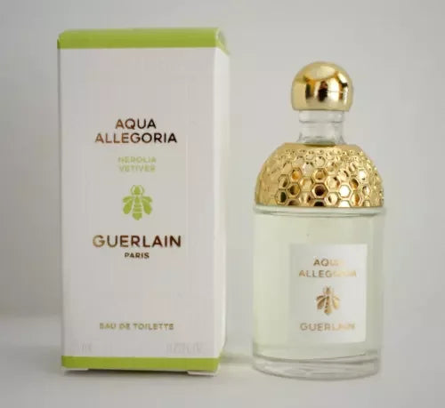 Guerlain Aqua Allegoria Nerolia Vetiver Eau de Toilette bottle close-up detail