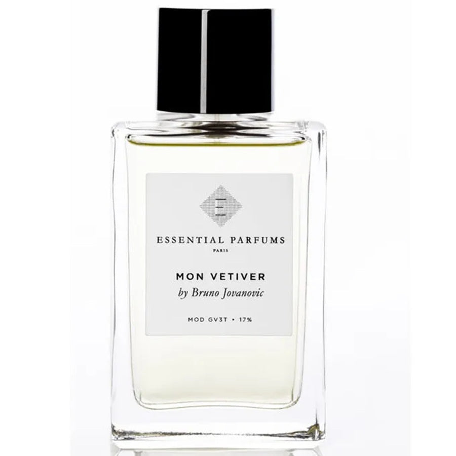 Essential Parfums Mon Vetiver Eau de Parfum bottle close-up detail