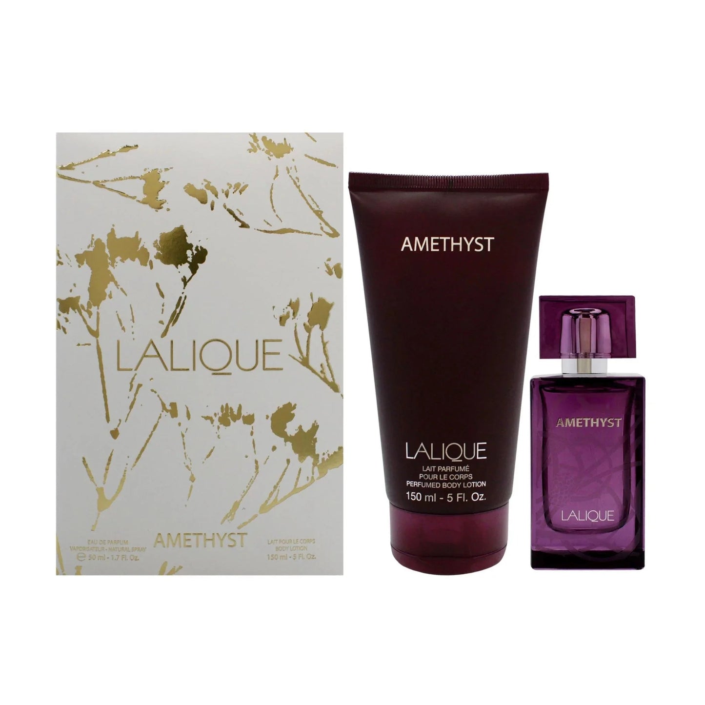 Lalique Amethyst Eau de Parfum bottle close-up detail