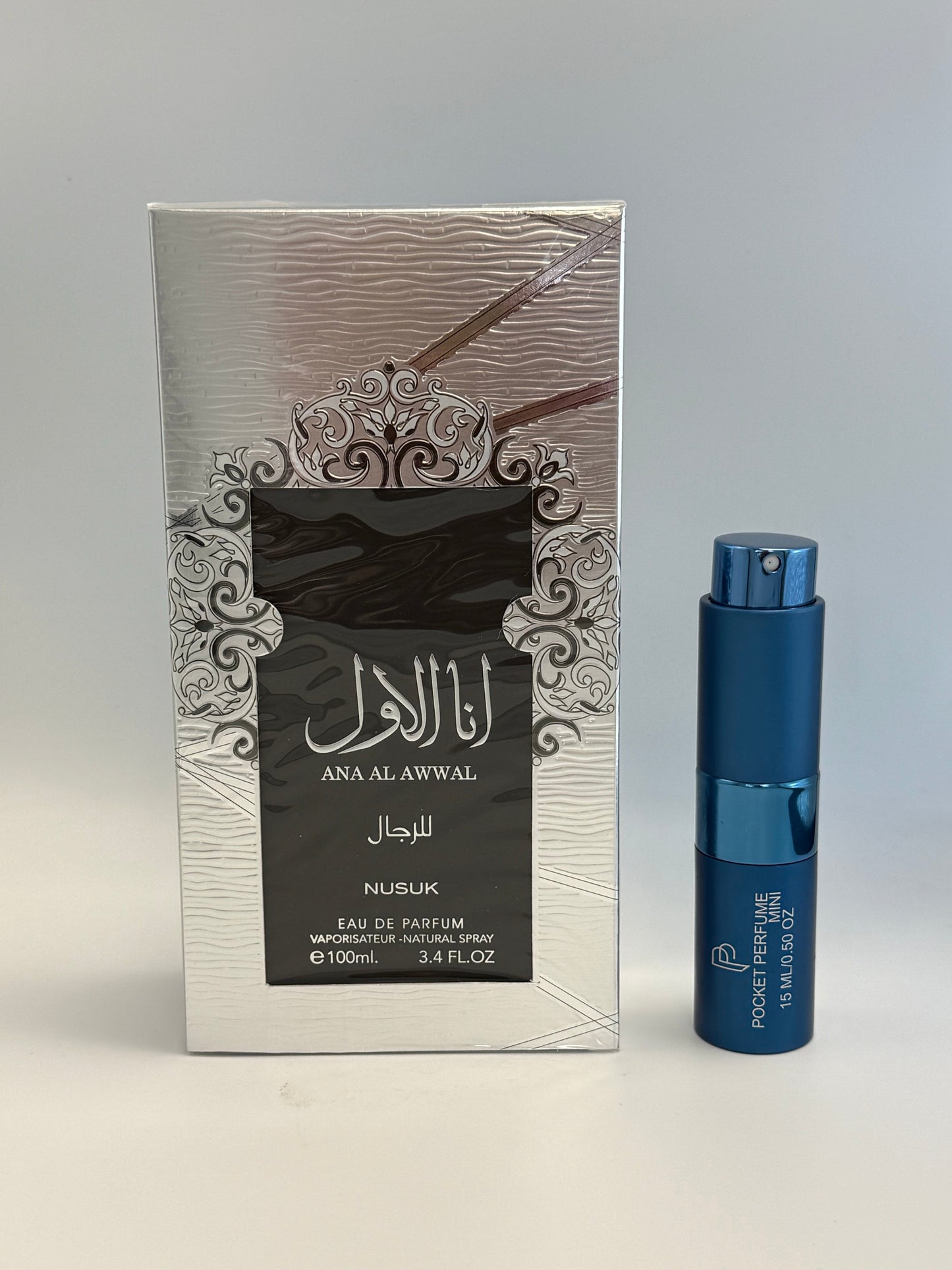 NUSUK ANA AL AWWAL BLACK MEN Eau de Parfum carton and packaging