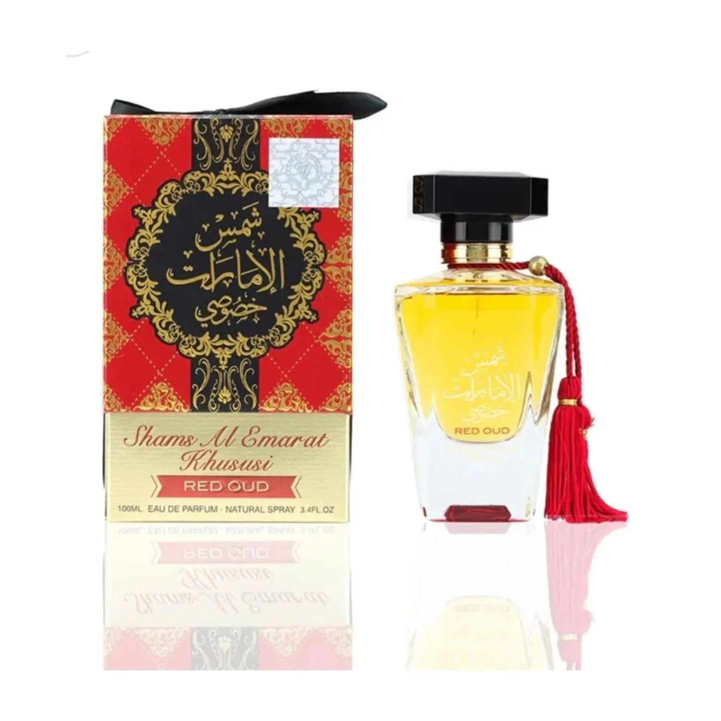 Ard Al Zaafaran Shams Al Emarat Khususi Red Oud Eau de Parfum perfume bottle