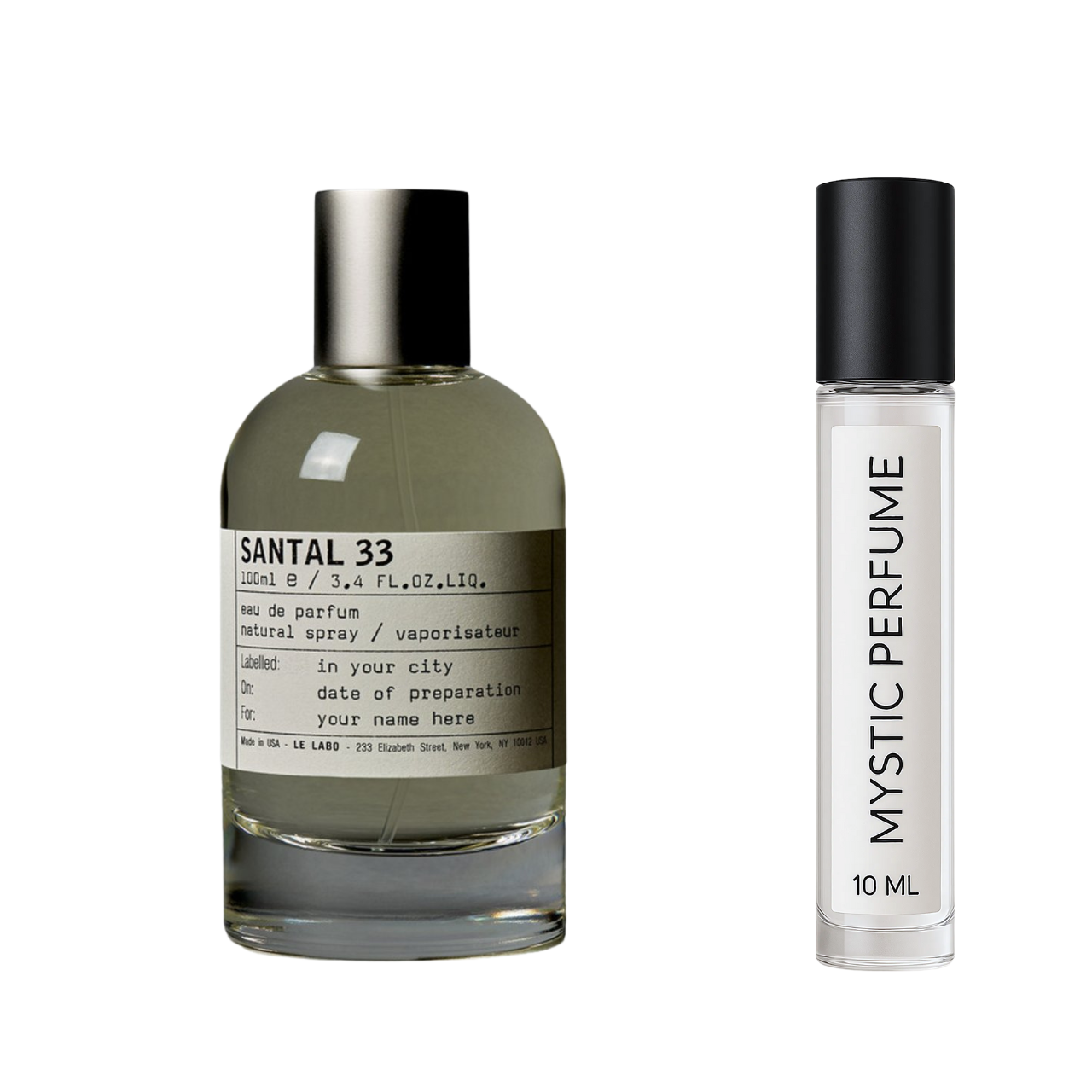 Le Labo Santal 33 sample vial label detail