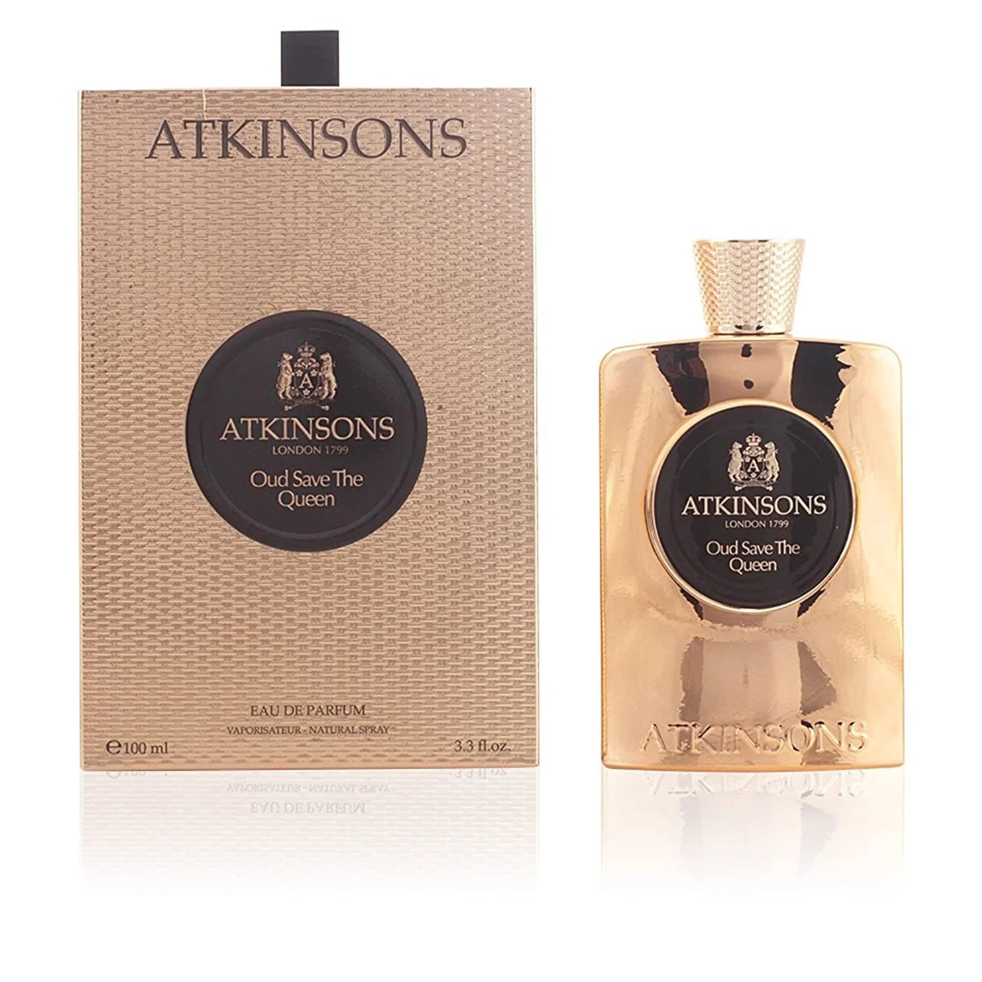Atkinsons Oud Save The Queen Eau de Parfum perfume bottle