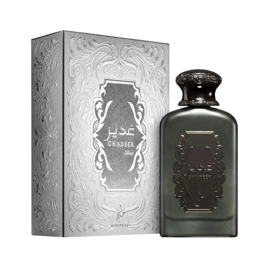 Khadlaj Ghadeer Silver Eau de Parfum perfume bottle