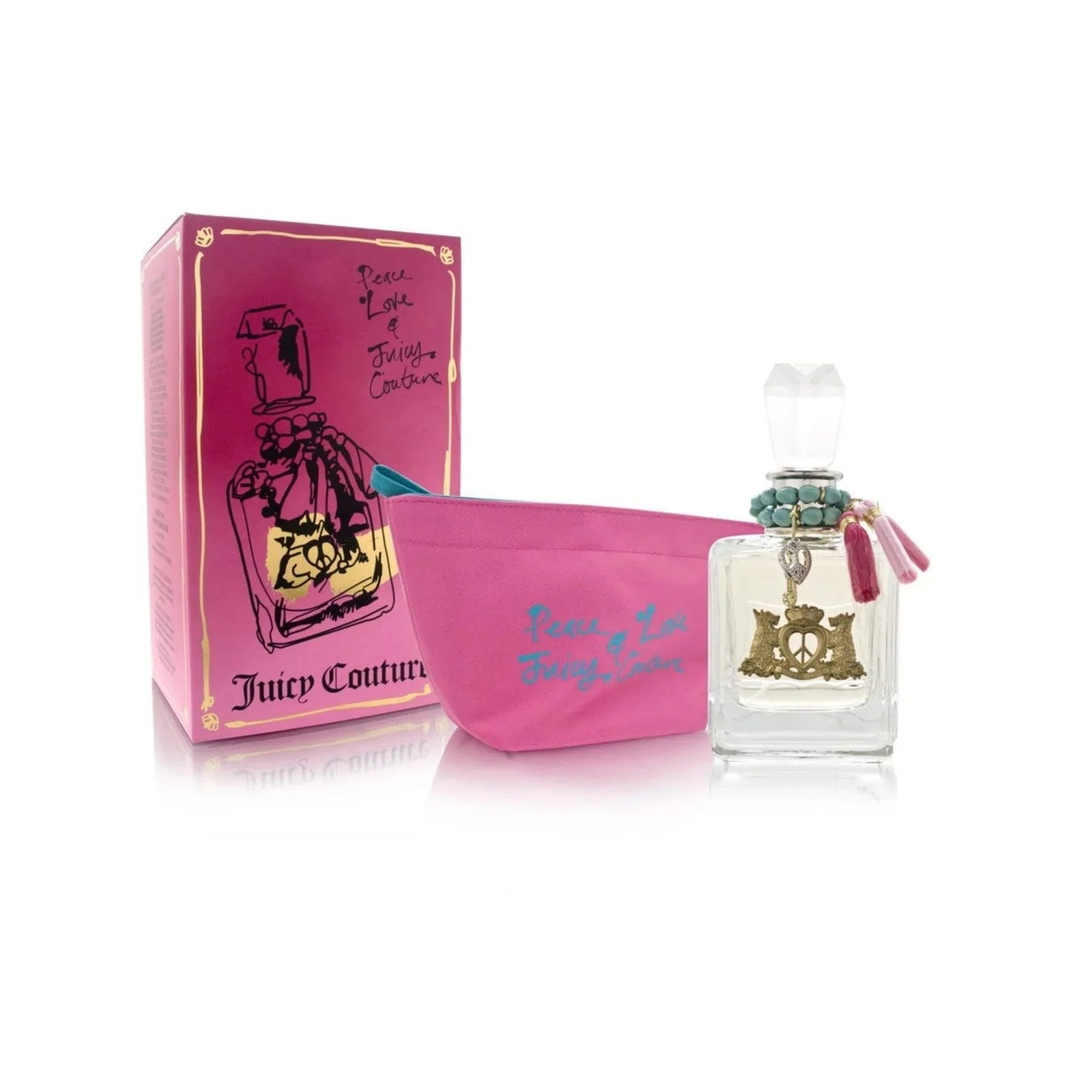 Juicy Couture Peace Love & Juicy Couture Eau de Parfum carton and packaging