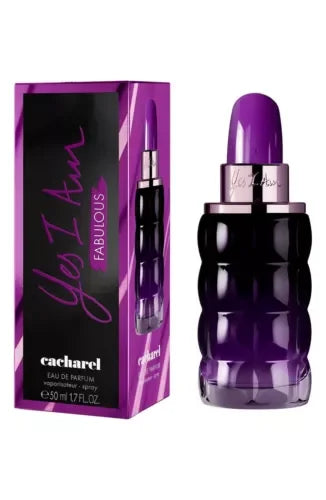 Cacharel Yes I Am Fabulous Eau de Parfum bottle close-up detail