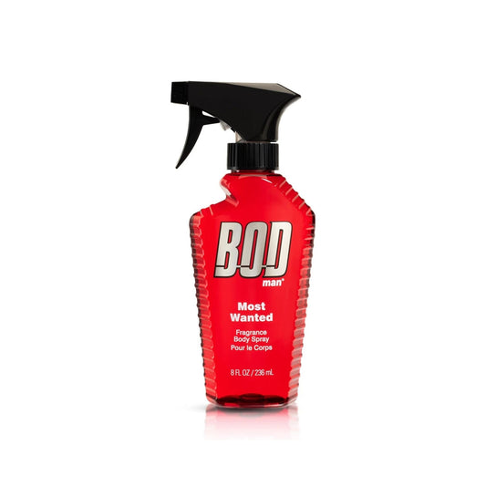 BOD man Most Wanted Body Spray perfume bottle