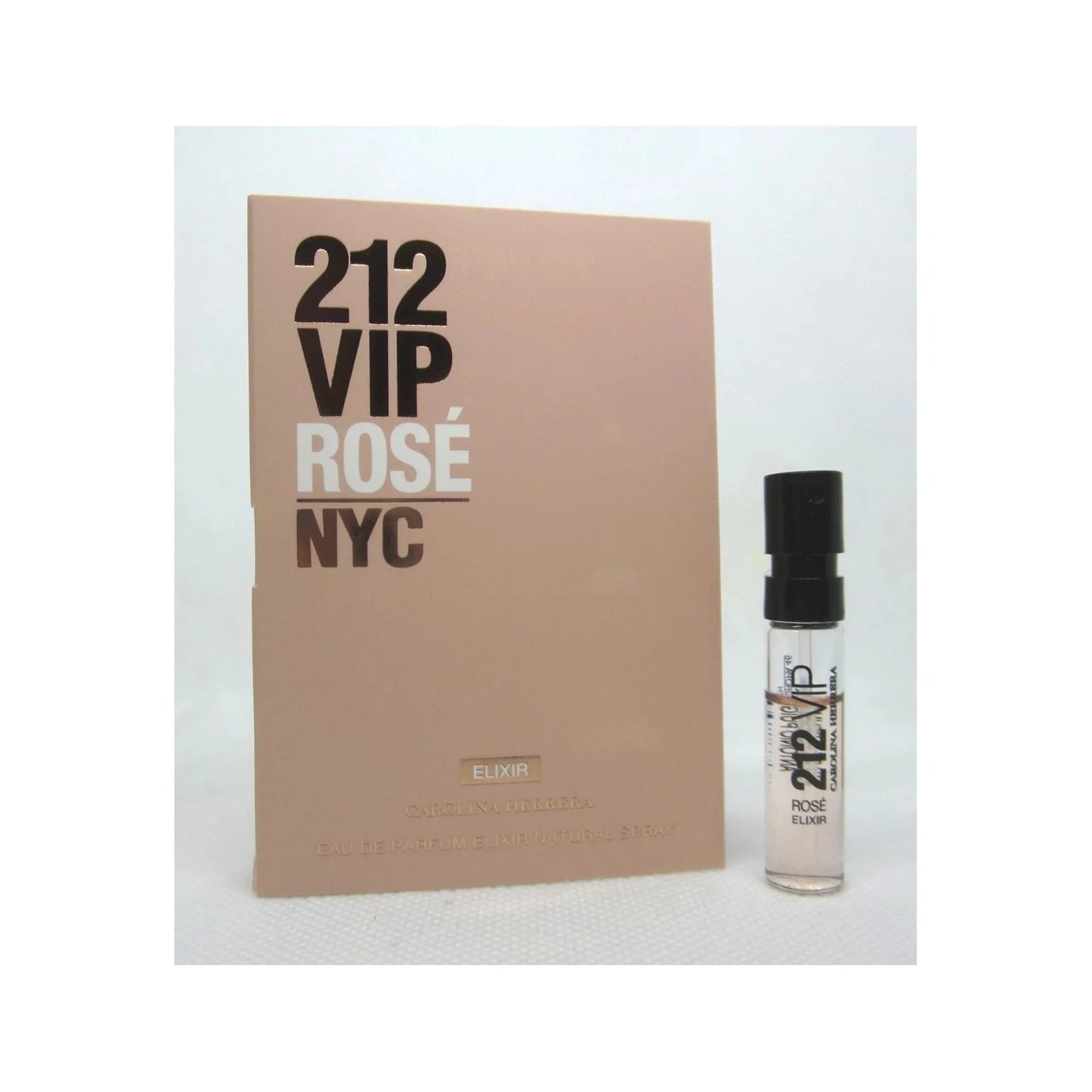 Carolina Herrera 212 VIP Rose Elixir Eau de Parfum bottle close-up detail