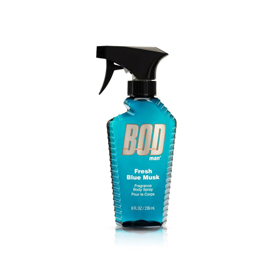 BOD man Fresh Blue Musk Body Spray perfume bottle