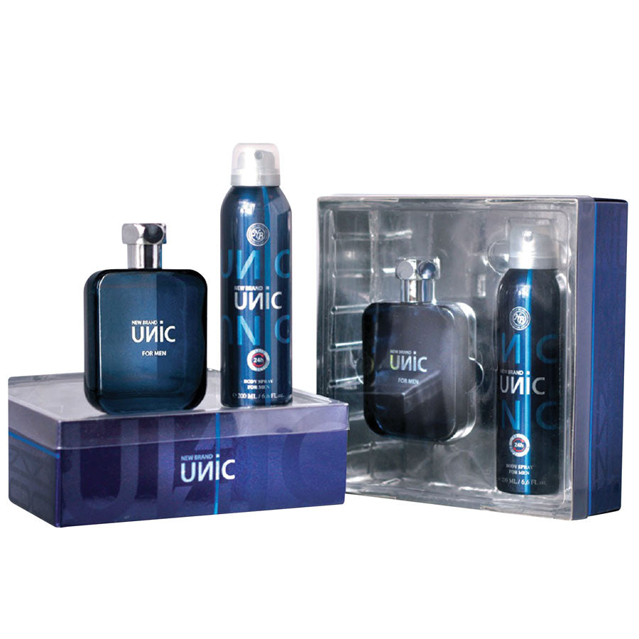 New Brand Unic Eau de Toilette bottle and box
