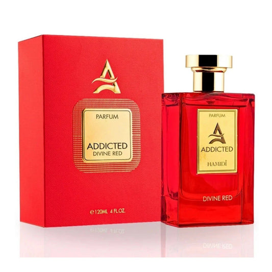 Hamidi Addicted Divine Red Eau de Parfum perfume bottle