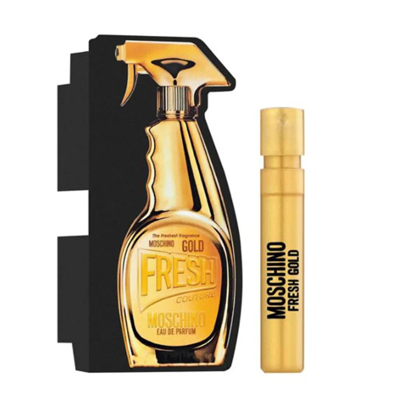 Moschino Gold Fresh Couture Eau de Parfum bottle close-up detail