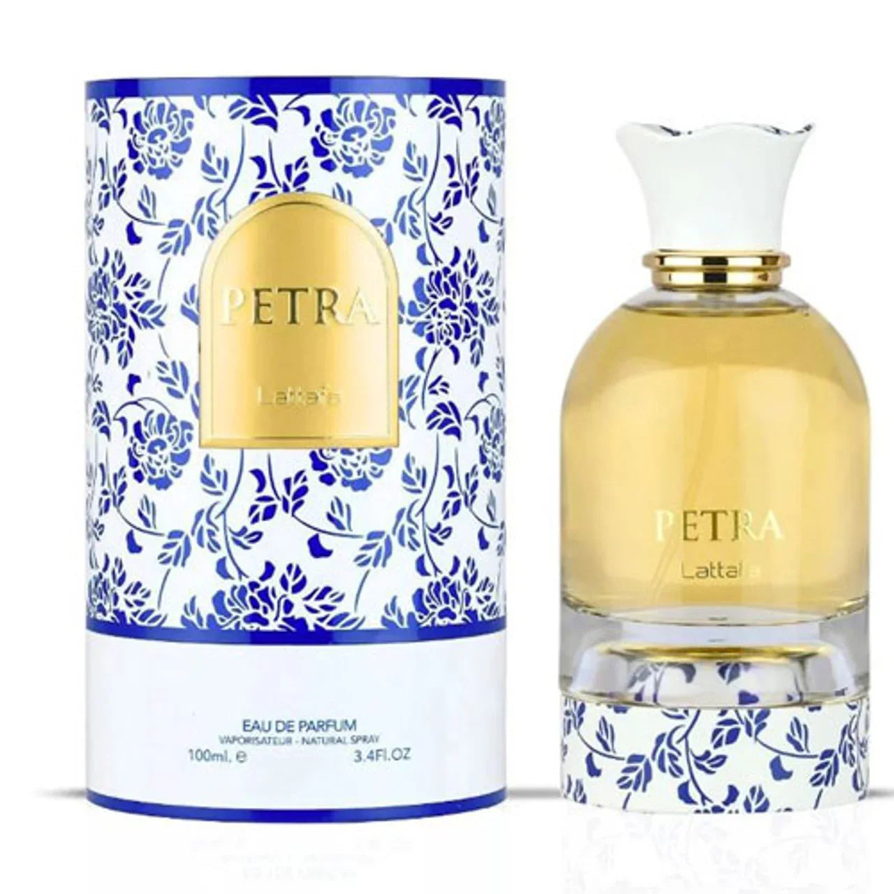 Lattafa Petra Eau de Parfum packaging box