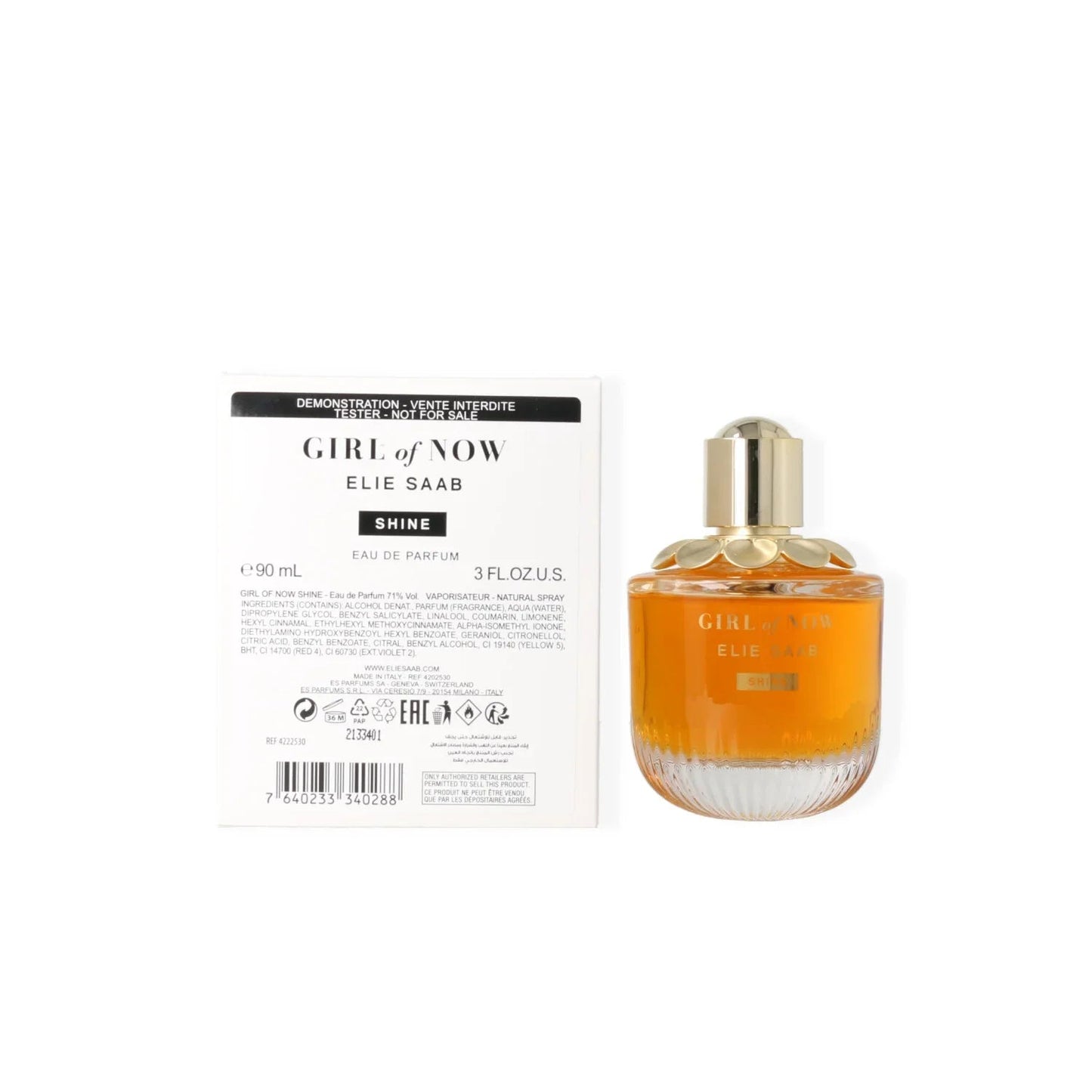 Elie Saab Girl Of Now Shine Eau de Parfum bottle close-up detail
