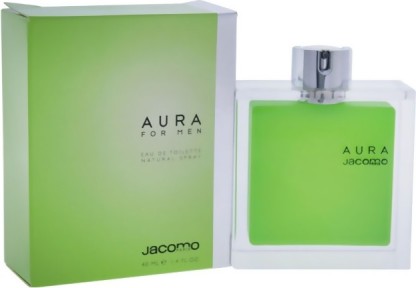 Aura Pour Homme by Jacomo Eau de Toilette perfume bottle