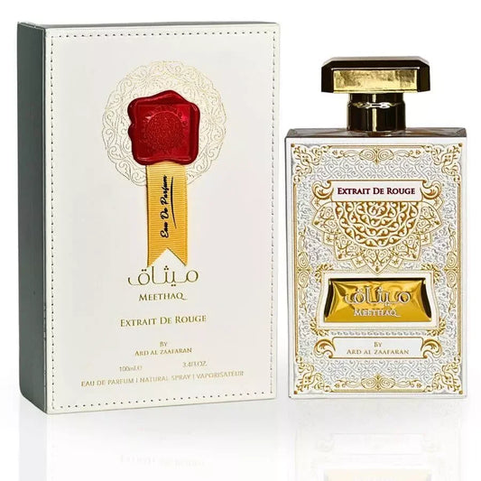 Ard Al Zaafaran Meethaq Extrait De Rouge Eau de Parfum perfume bottle