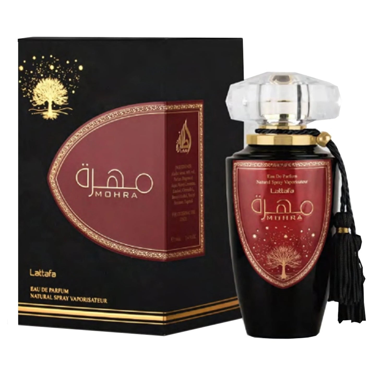 Lattafa Mohra Eau de Parfum packaging box