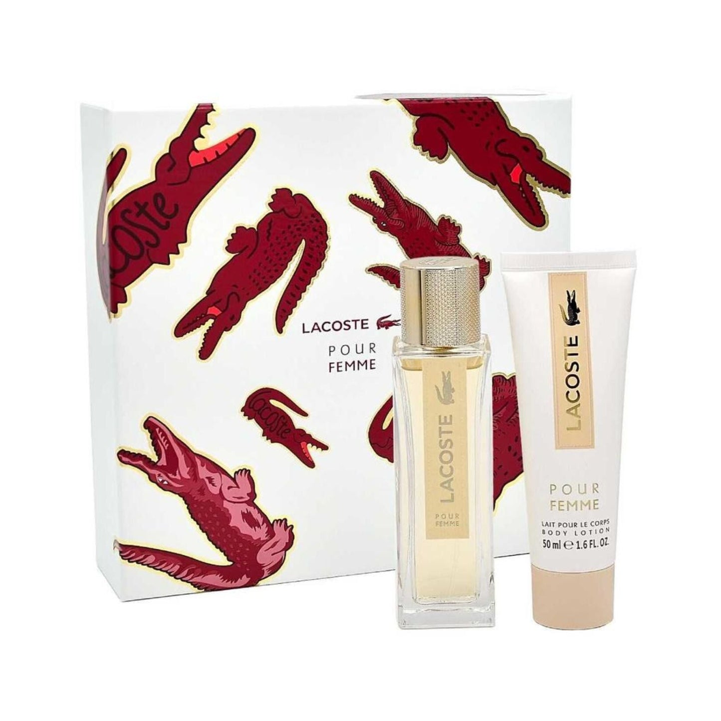 Lacoste Pour Femme Eau de Parfum bottle and box
