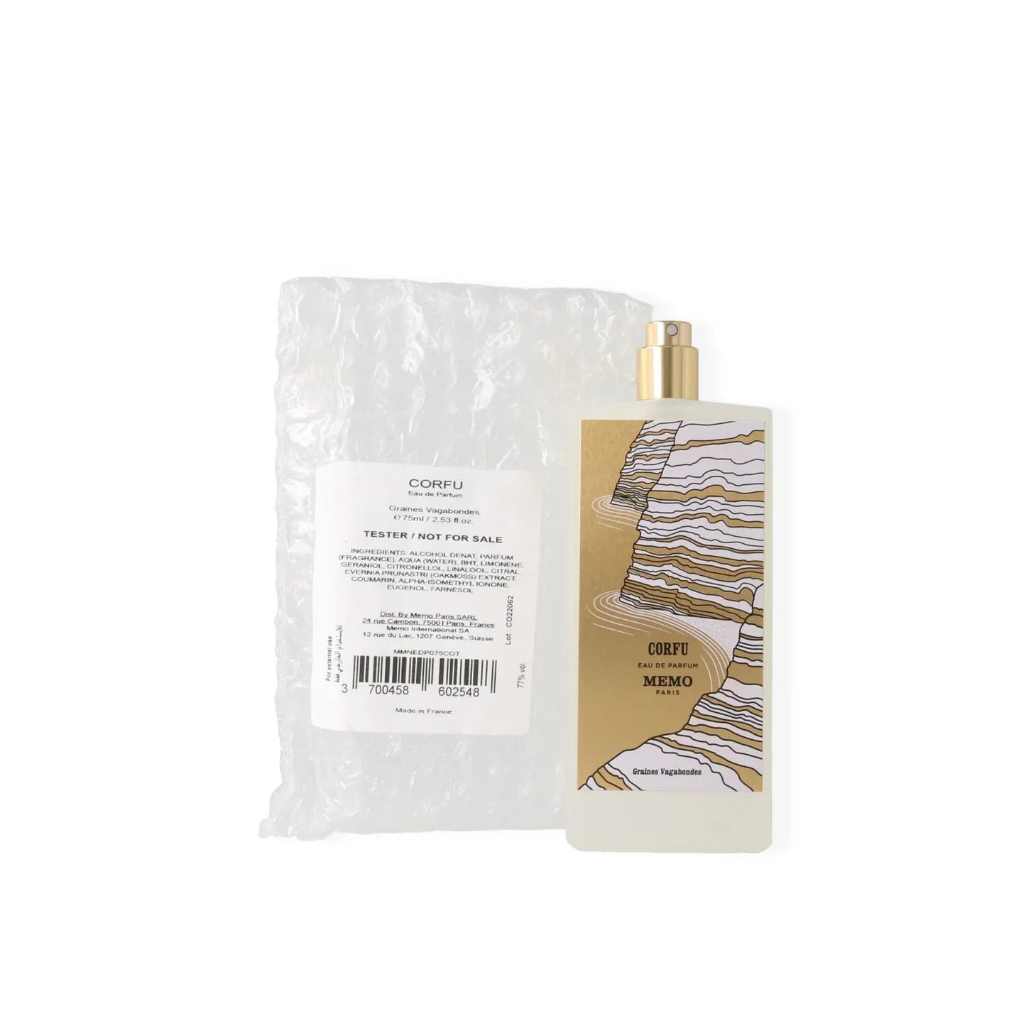 Memo Paris Corfu Graines Vagabondes Eau de Parfum packaging box
