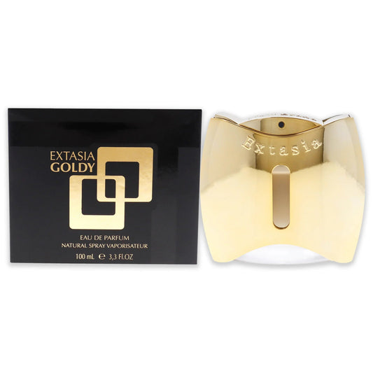 New Brand Extasia Goldy Eau de Parfum perfume bottle