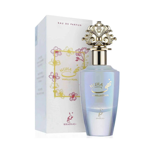 Khadlaj Nuha Vanilla Pearl Eau de Parfum perfume bottle