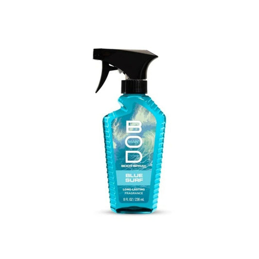 BOD man Blue Surf Body Spray perfume bottle
