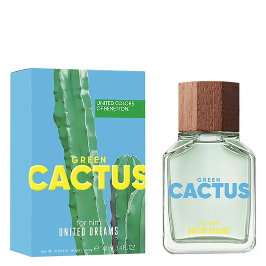 Benetton United Dreams Green Cactus Eau de Toilette perfume bottle