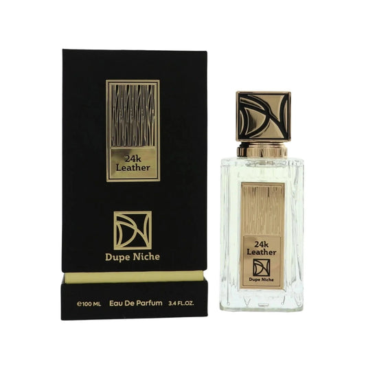 Dupe Niche 24K Leather Eau de Parfum perfume bottle