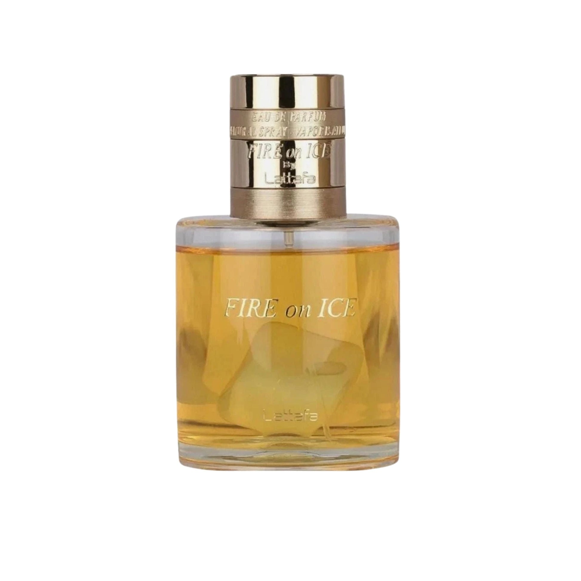 Lattafa Fire On Ice Eau de Parfum packaging box