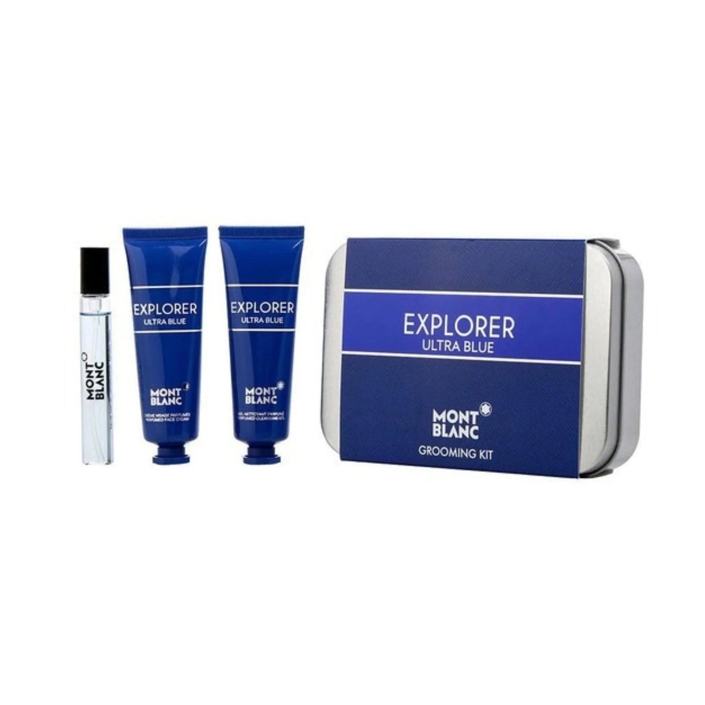 Montblanc Explorer Ultra Blue Eau de Parfum bottle close-up detail