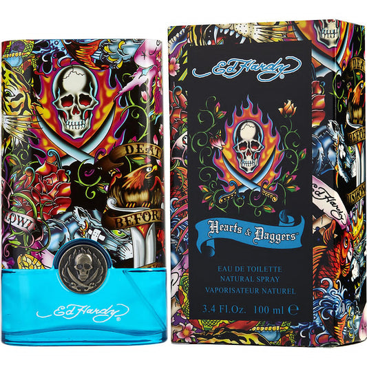 Ed Hardy Hearts & Daggers by Christian Audigier Eau de Toilette perfume bottle