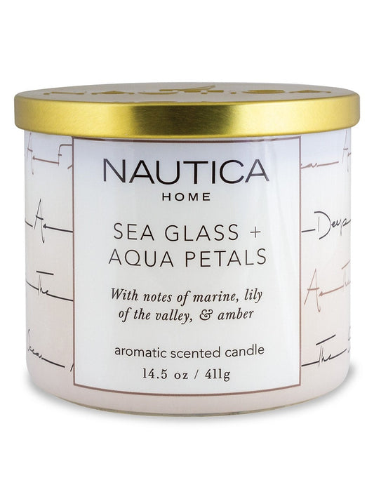 Sea Glass + Aqua Petals 3 Wick Candle by Nautica perfume bottle