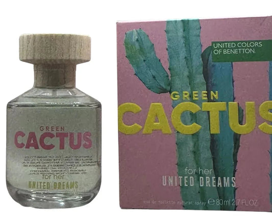 Benetton United Dreams Green Cactus Eau de Toilette perfume bottle