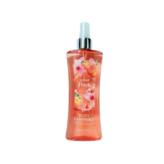 Body Fantasies Sugar Peach Body Spray perfume bottle