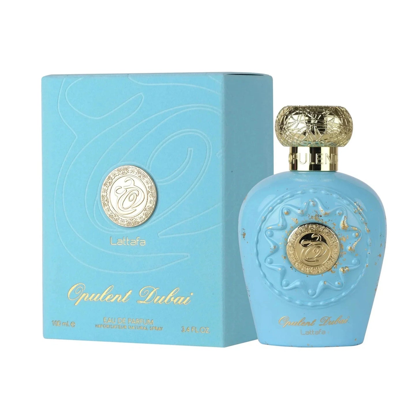 Lattafa Opulent Dubai Eau de Parfum packaging box