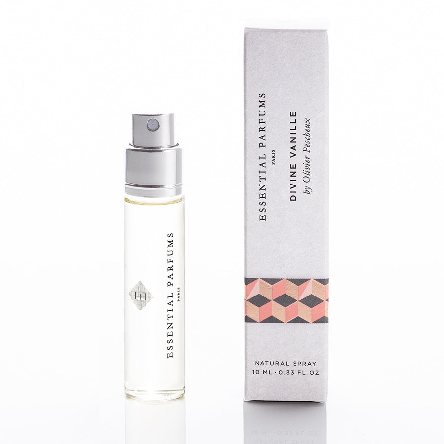 Essential Parfums Divine Vanille Eau de Parfum bottle close-up detail