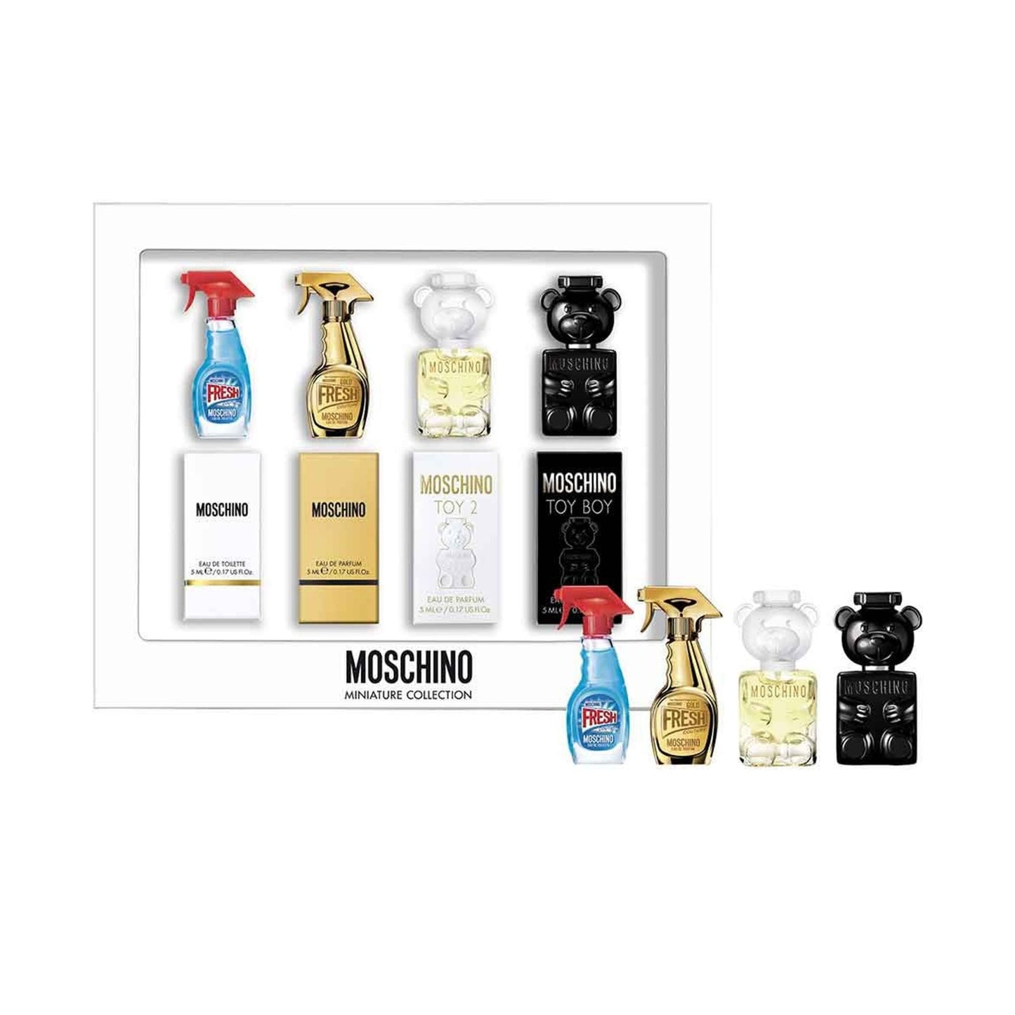 Moschino Miniature Collection Eau de Parfum bottle close-up detail