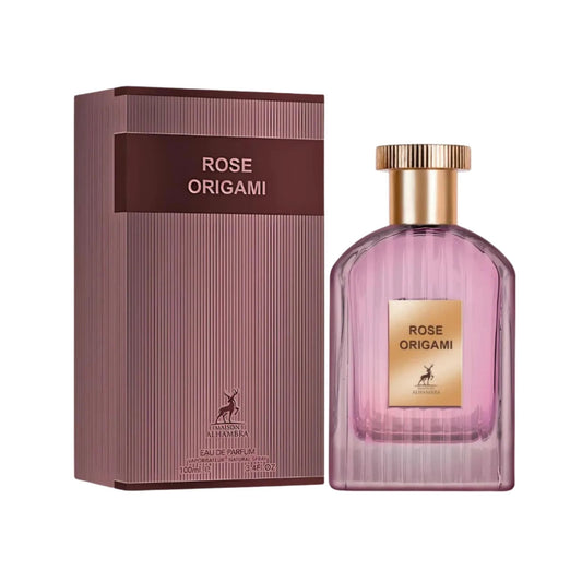 Maison Alhambra Rose Origami Eau de Parfum perfume bottle