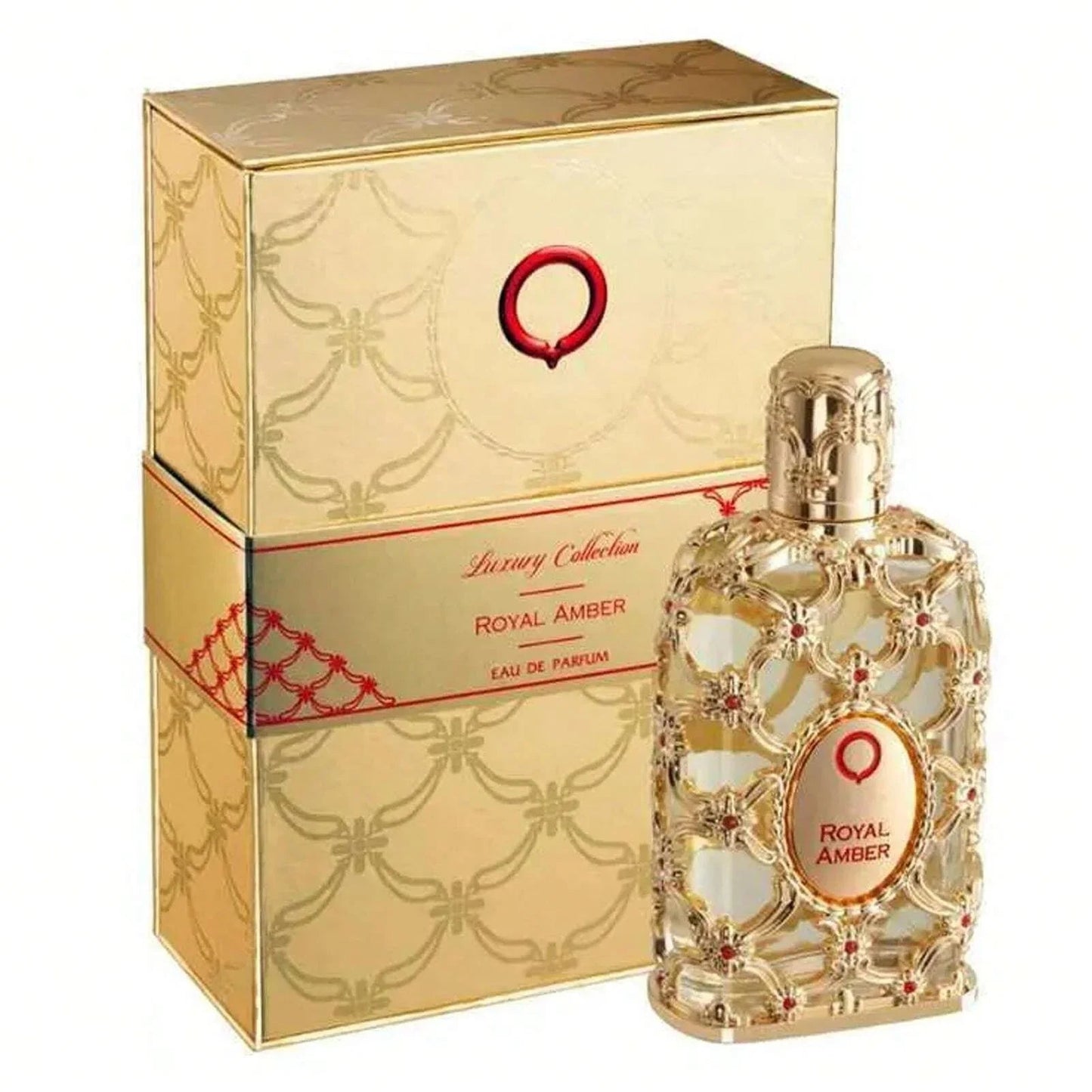 Orientica Royal Amber Eau de Parfum bottle close-up detail