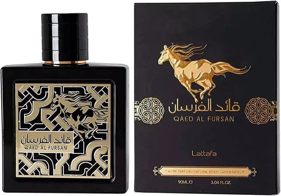 Lattafa Qaed Al Fursan Eau de Parfum packaging box