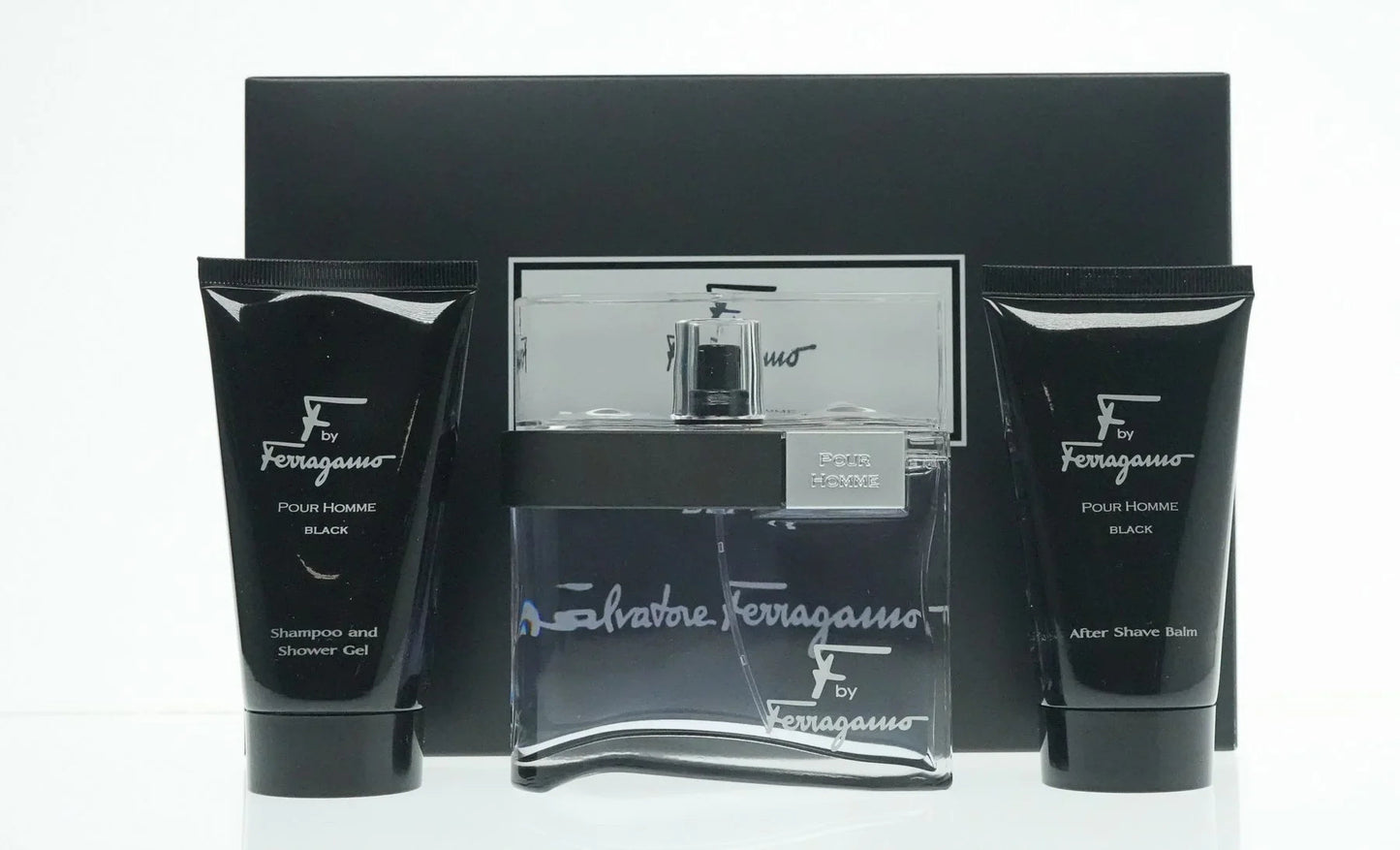 Salvatore Ferragamo F Black Eau de Toilette bottle and box
