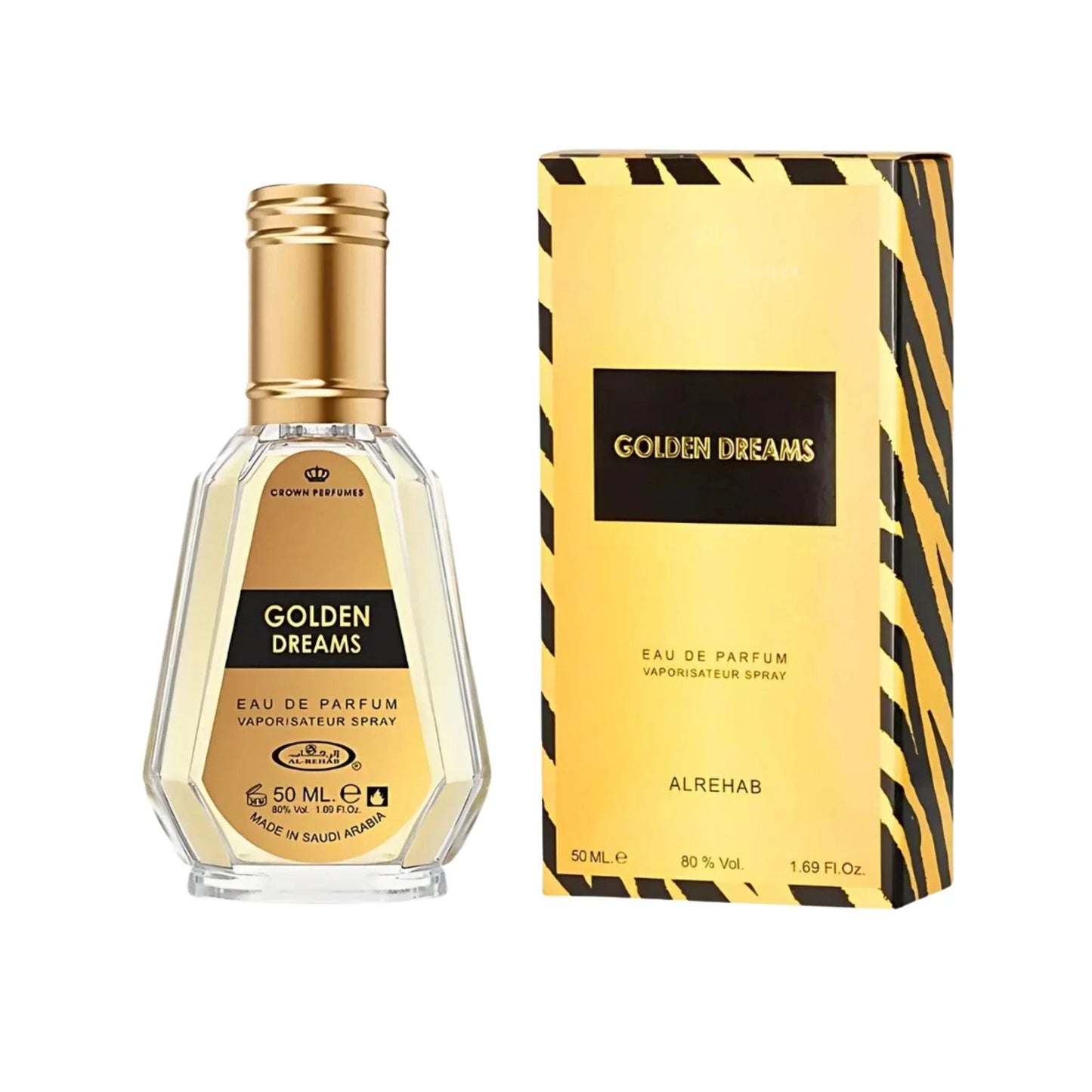 Al Rehab Golden Dreams Eau de Parfum perfume bottle