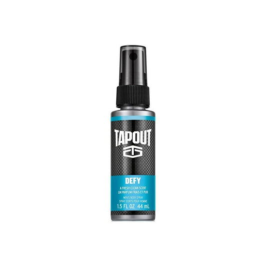 Tapout Defy Body Spray perfume bottle