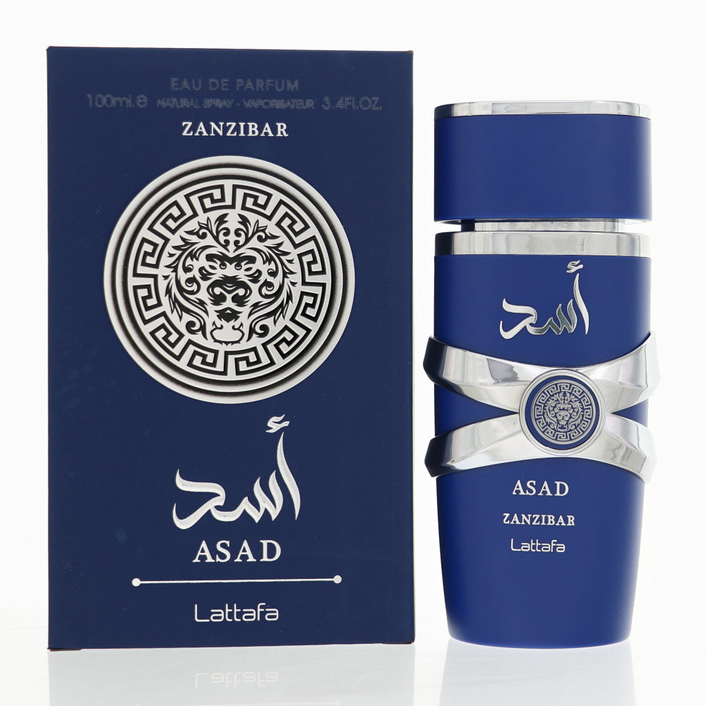 Lattafa Asad Zanzibar Eau de Parfum packaging box