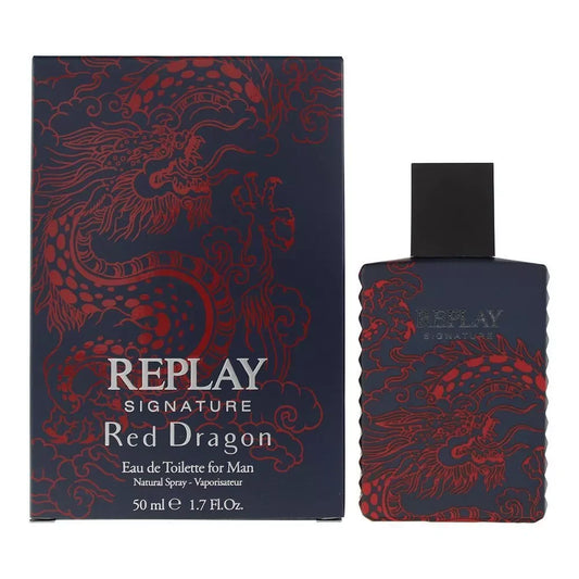 Replay Signature Red Dragon Eau de Toilette perfume bottle